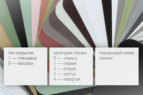 Расшифровка артикула пленки ПВХ