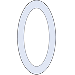 Овал: 76х128 мм